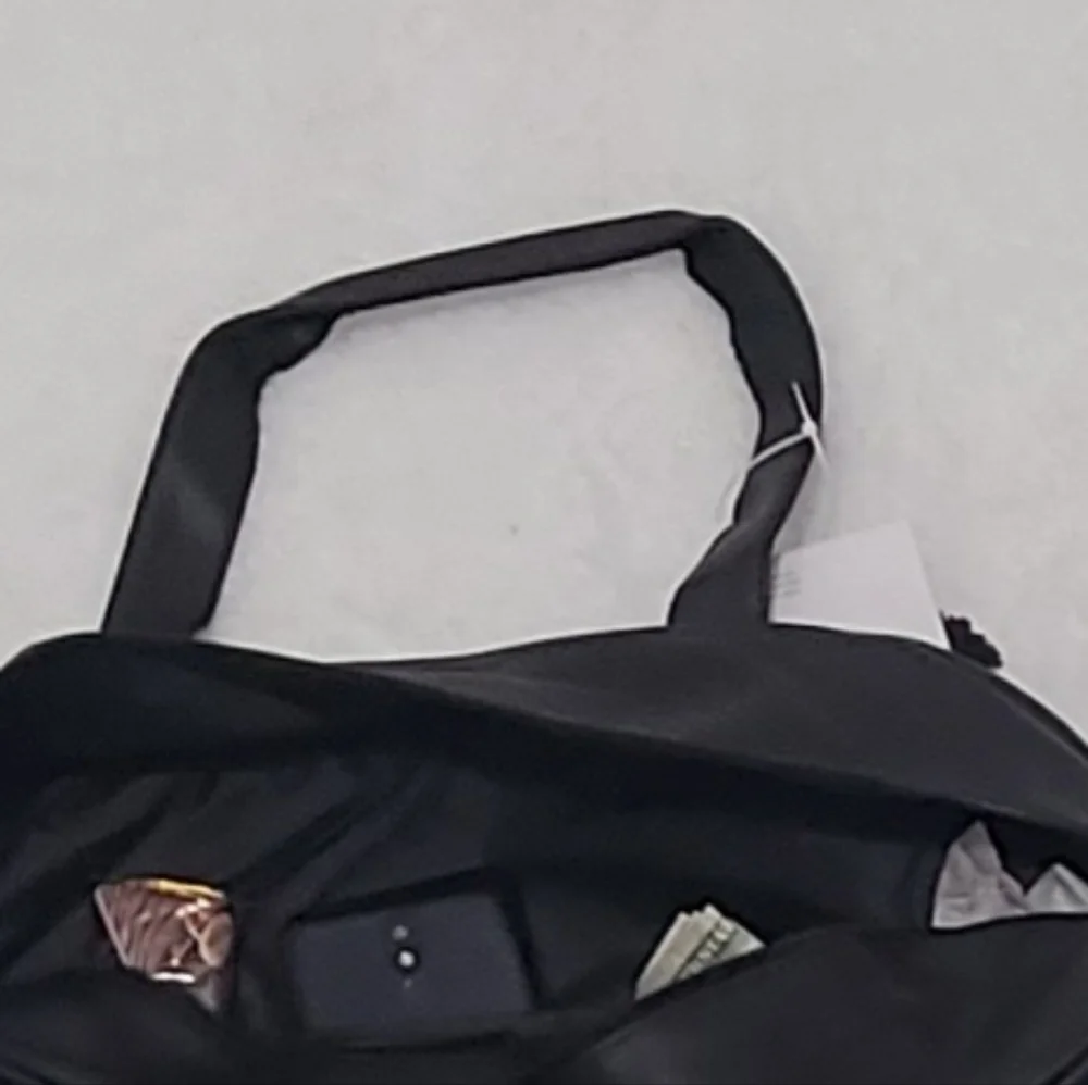 Wonder Nation 5 Piece Black White Checked Faux Fur Vegan Leather Duffle Bag Set - Picture 2 of 6
